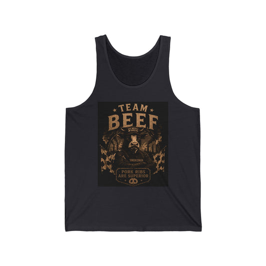 Team Beef Graphic Tank Top — BBQ Smoker Grill Master Tee