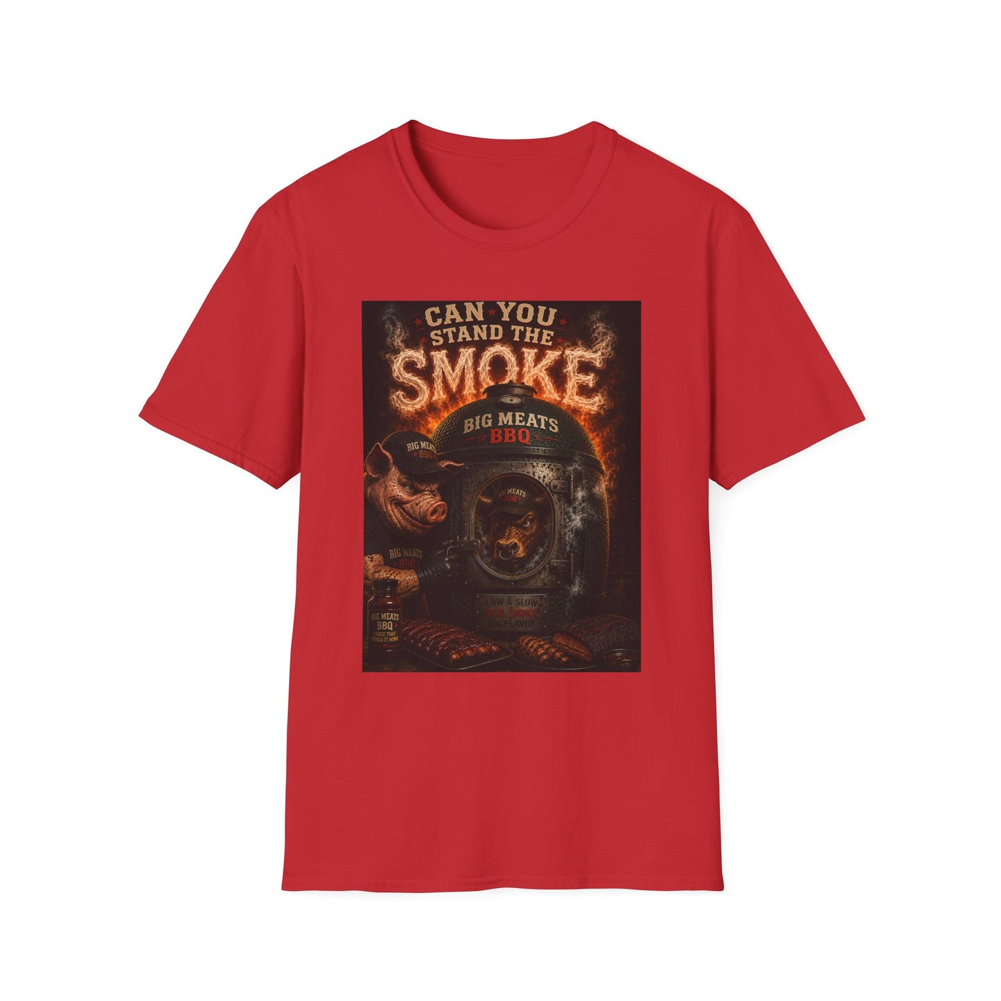 Can You Stand the Smoke Pig BBQ Graphic T-Shirt