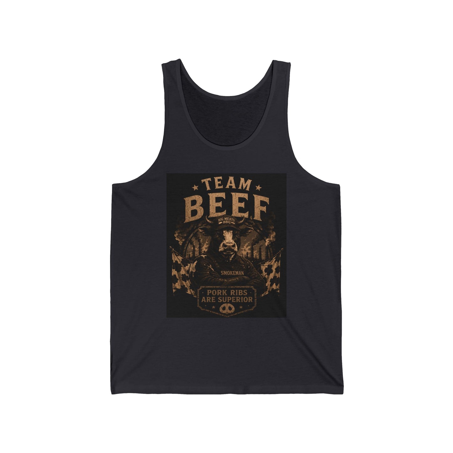 Team Beef Graphic Tank Top — BBQ Smoker Grill Master Tee