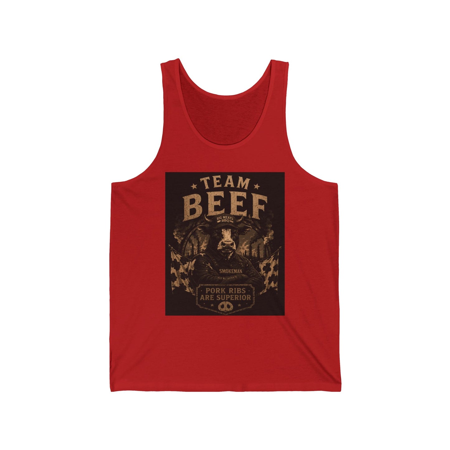 Team Beef Graphic Tank Top — BBQ Smoker Grill Master Tee