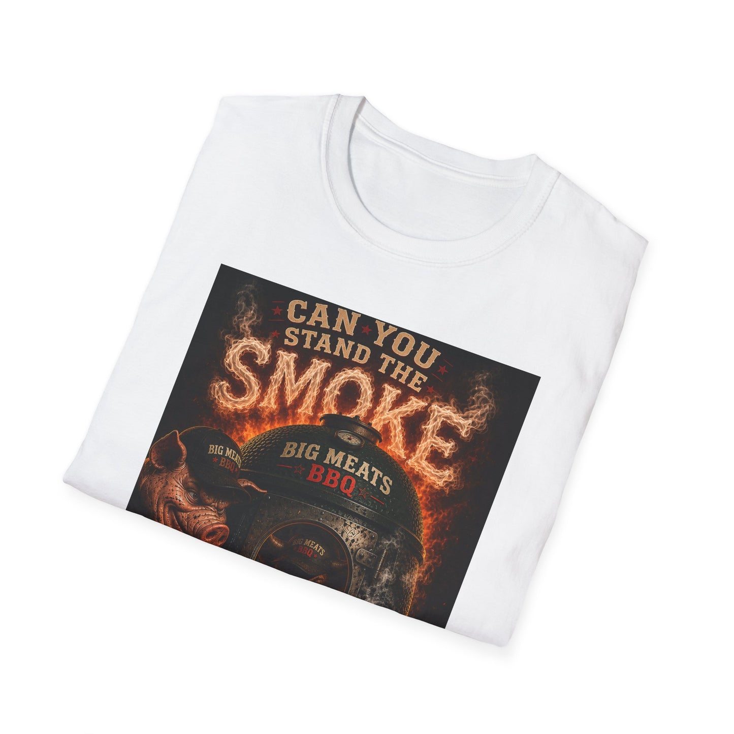 Can You Stand the Smoke Pig BBQ Graphic T-Shirt