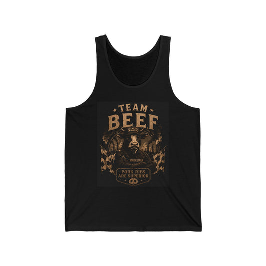 Team Beef Graphic Tank Top — BBQ Smoker Grill Master Tee